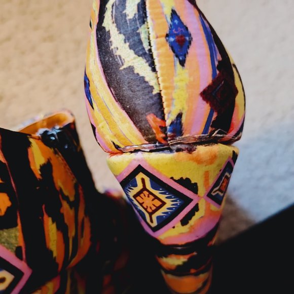 2 for 1 CHARLOTTE RUSSE AZTEC WEDGE BOOTIES - SZ 7 - Picture 14 of 16